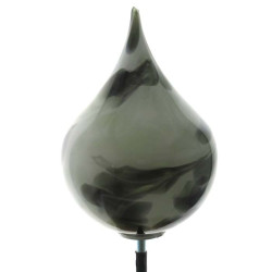 Glas-Zwiebel 22x15cm Smoke mit Metallstab 1.2 Meter