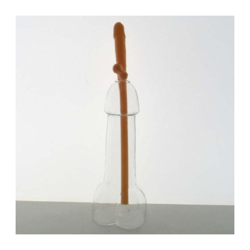 Glas -150ml 15cm Penis Bier Gläser und Penis Kunststoff Strohhalm mit PVC Trichter für Junggesellenparty