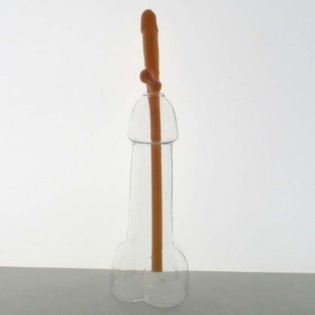 Glas -150ml 15cm Penis Bier Gläser und Penis Kunststoff Strohhalm mit PVC Trichter für Junggesellenparty