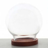 Glas Dom 40mm Rund mit Burlywood-Holzsockel
