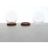 Glas Dom 40mm Rund mit Burlywood-Holzsockel