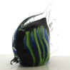 Glas Fisch 18cm klar-blau-grün-schwarz