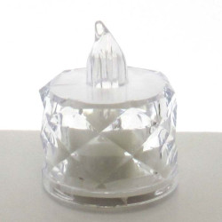 Kristallmuster PVC LED-Teelichthalter mit simulierter Flamme inkl. Batterien