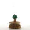 Glas Dom 50x30mm mit Glas-Pilz auf Kork Boden,