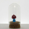 Glas Dom 50x30mm mit Glas-Pilz auf Kork Boden,