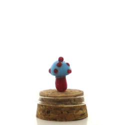 Glas Dom 50x30mm mit Glas-Pilz auf Kork Boden,
