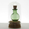 Glas Dom 50x30mm mit Glas-Pilz auf Kork Boden,