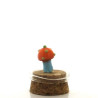 Glas Dom 50x30mm mit Glas-Pilz auf Kork Boden,