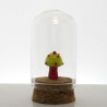 Glas Dom 50x30mm mit Glas-Pilz auf Kork Boden,