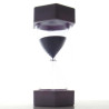 Sanduhr 60 Min. 15.5 cm Schwarz, Glas im Kunststoff 6 Eckig
