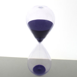 Glas-Sanduhr 60min Lila 25cm Glas