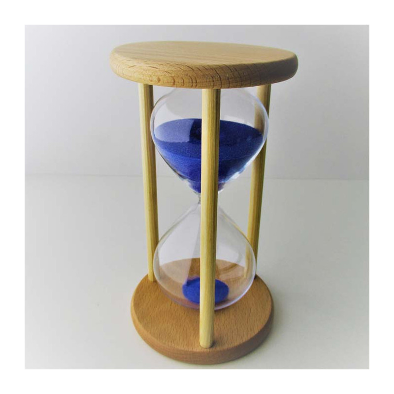 Sanduhr 45 Minuten 15 cm Buchenholz Natur