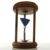 Sanduhr 45 Min. 16 cm Hellblau, Holz rund