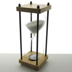 Sanduhr 1- 45 Minuten 25 cm zum mit eigenem Sand füllen viereckig mit 4 Säulen
