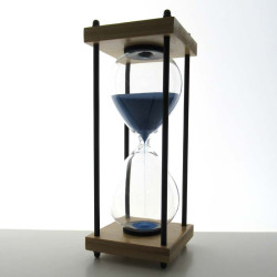 Sanduhr 0.5 - 6 Minuten 25 cm zum mit eigenem Sand füllen viereckig mit 4 Säulen