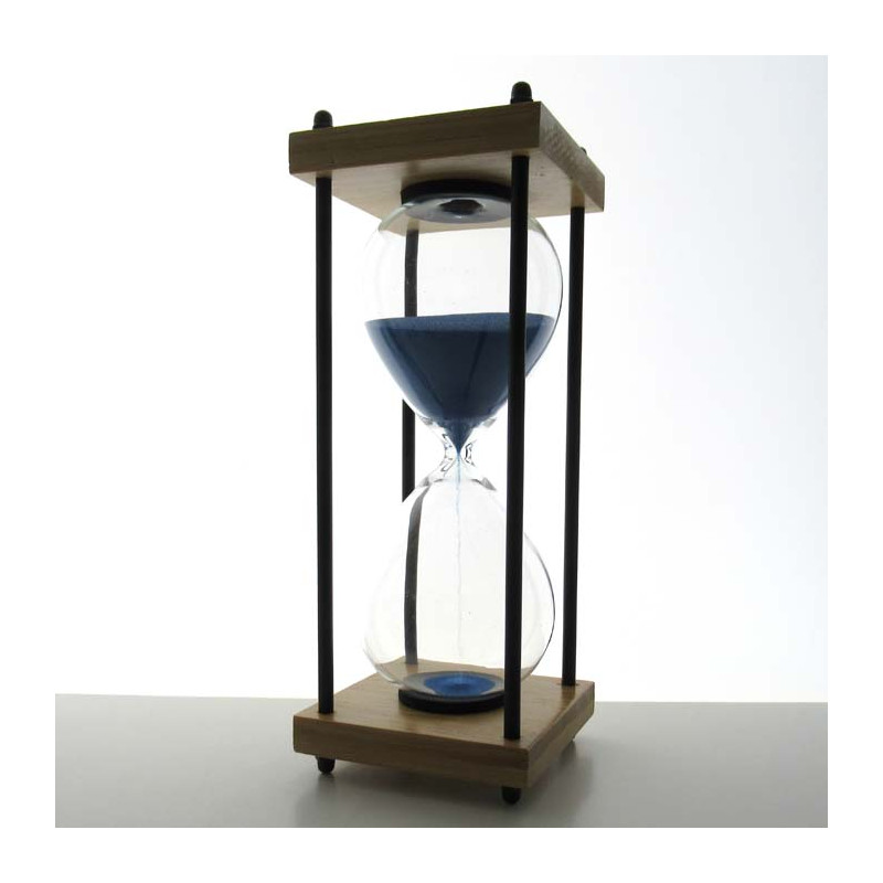 Sanduhr 1- 45 Minuten 25 cm zum mit eigenem Sand füllen viereckig mit 4 Säulen