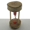 Sanduhr 3 Min. 10cm zylindrisch Glas im Birkenholz Gestell,
