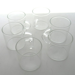 Glas Borosilikatglas-1dl 5x5.5cm 6 Stück, Glas-Espresso-Kaffeetassen -Teetasse Wärme Beständig Glas