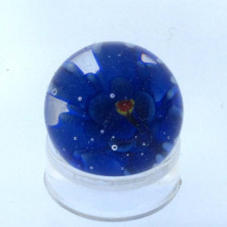 Murmel 16mm Glas mit Blume
