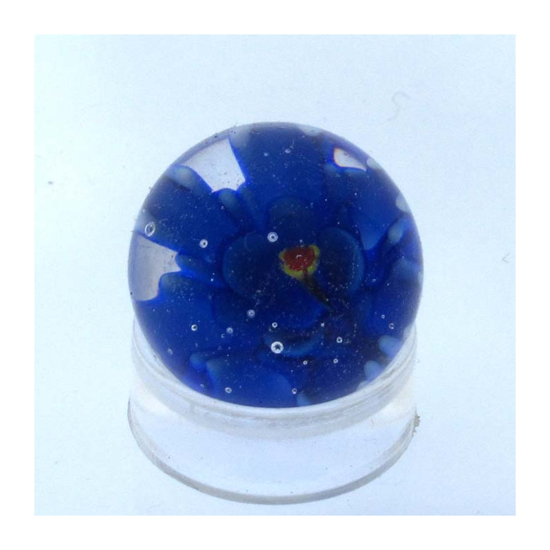 Murmel 16mm Glas mit Blume