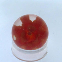 Murmel 16mm Glas mit Blume