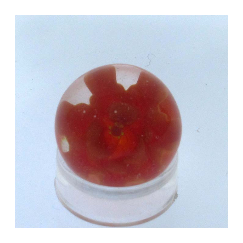 Murmel 16mm Glas mit Blume