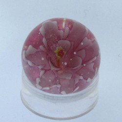 Murmel 16mm Glas mit Blume