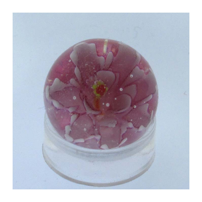 Murmel 16mm Glas mit Blume