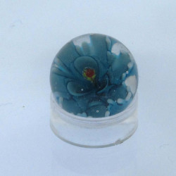 Murmel 16mm Glas mit Blume