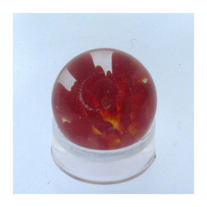 Murmel 16mm Glas mit Blume