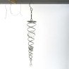 Edelstahl 35cm Kugel Spirale mit 40 + 25mm Kristallkugel und Tropfen