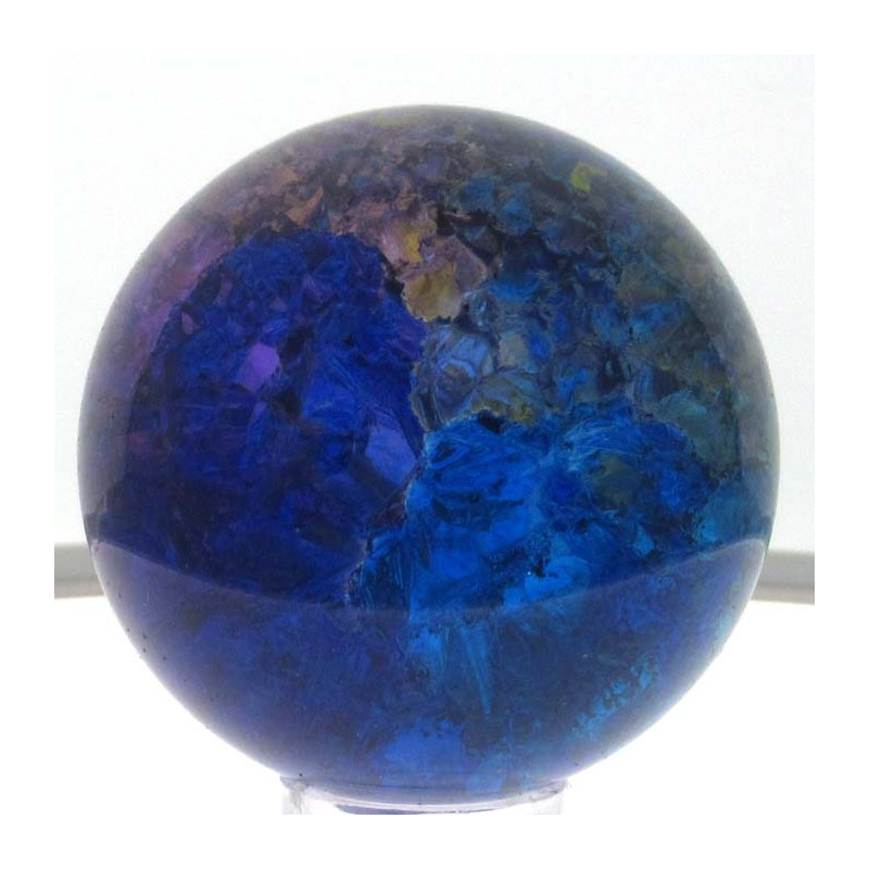 Eis riss Kristallkugel 40mm Bunter Dekor Kristallglas bleifrei