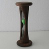 Sanduhr 45sek. 10.5 cm Grün, Sanduhr im Buchenholz dunkel gebeizt