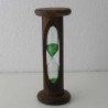 Sanduhr 45sek. 10.5 cm Grün, Sanduhr im Buchenholz dunkel gebeizt
