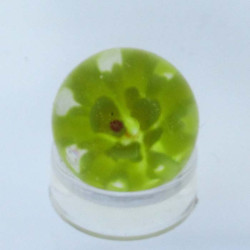 Murmel 25mm Glas mit Blume