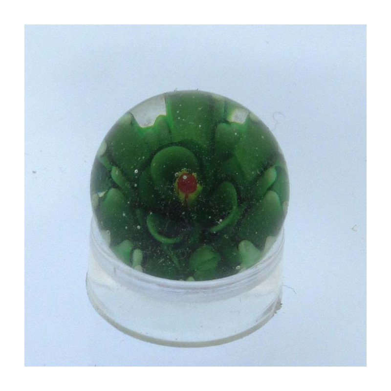 Murmel 25mm Glas mit Blume