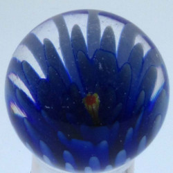 Murmel 25mm Glas mit Blume