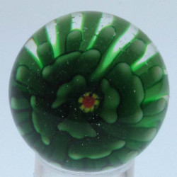 Murmel 25mm Glas mit Blume