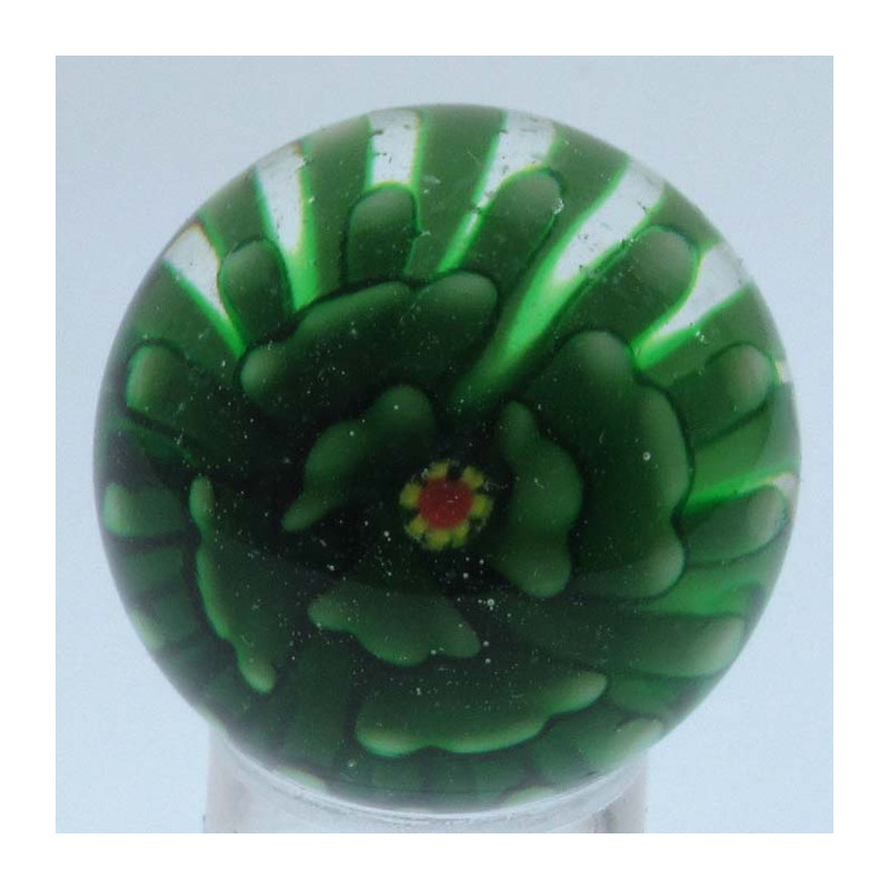 Murmel 25mm Glas mit Blume