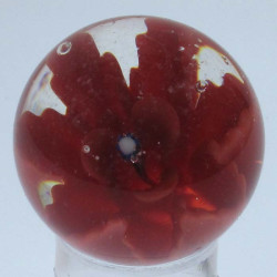 Murmel 25mm Glas mit Blume