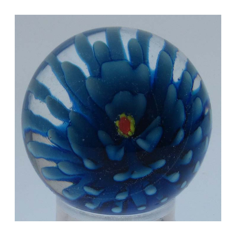 Murmel 25mm Glas mit Blume