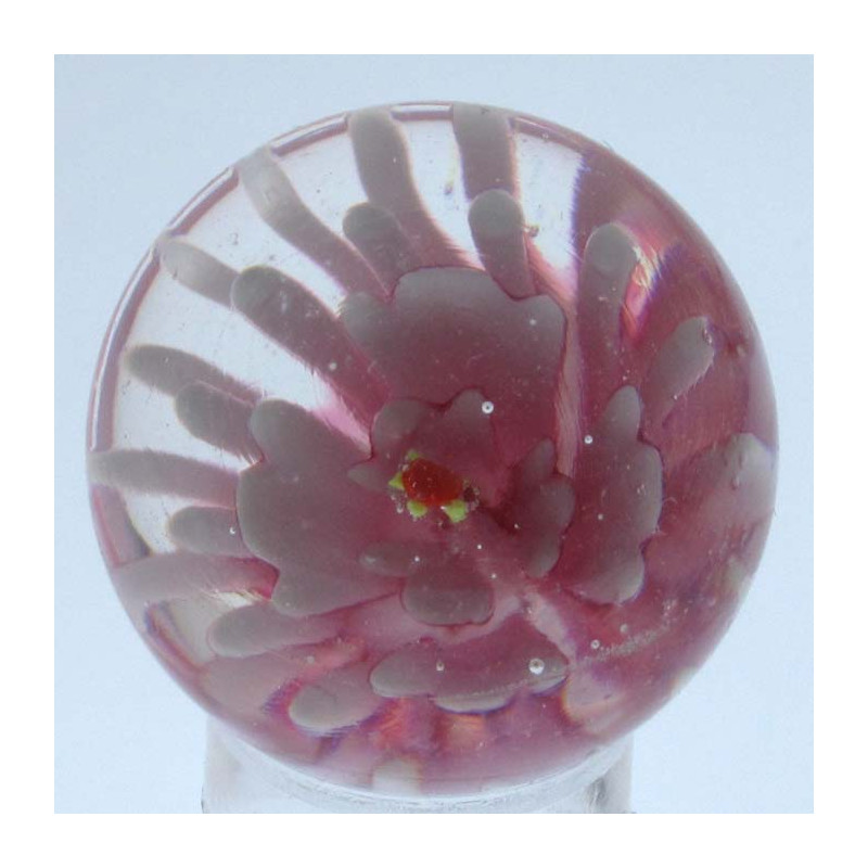 Murmel 25mm Glas mit Blume
