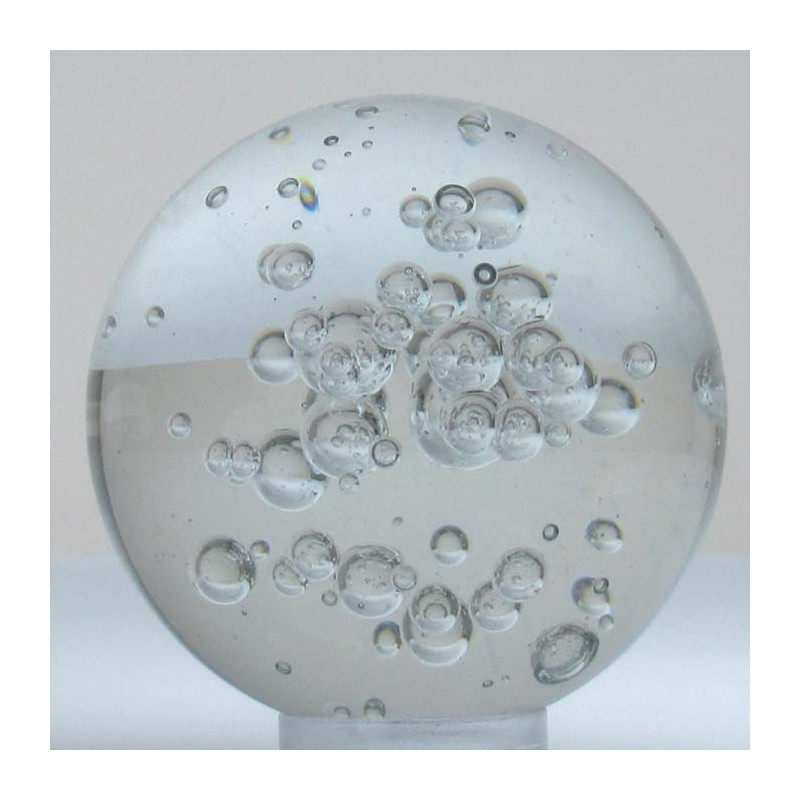 Glas-Kugel 40mm mit Luftblasen verschiedene Farben bleifrei