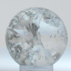 Eis riss Kristallkugel 30mm Bunter Dekor Kristallglas bleifrei