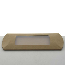 Geschenkkissen mit Fenster-Braun ca.13.5x66x25mm