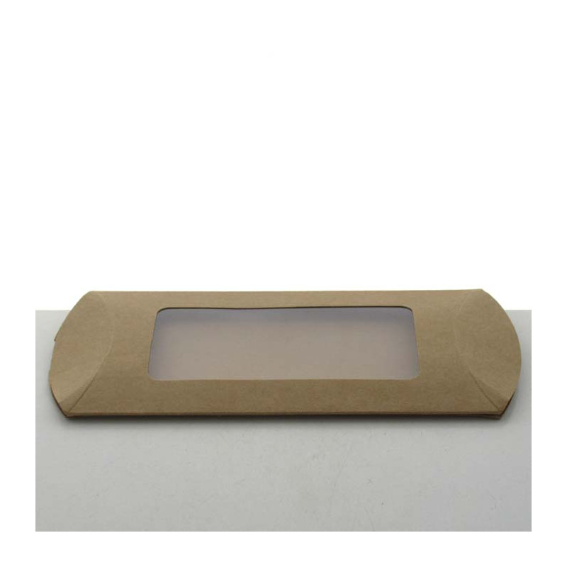 Geschenkkissen mit Fenster-Braun ca.13.5x66x25mm