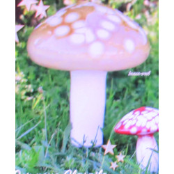 Glas-Pilz 11cm Rot-Weiss