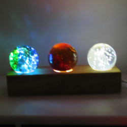 Holz LED Licht Sockel weiss , ca.150x45mm 130g