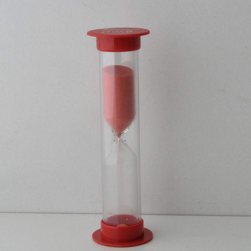 Sanduhren 10 Min. 9 cm zylindrisch Sanduhren Glas in Kunststoff röhre