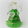 Glas Engel 4.5cm klar Farbig  zum hängen und stellen
